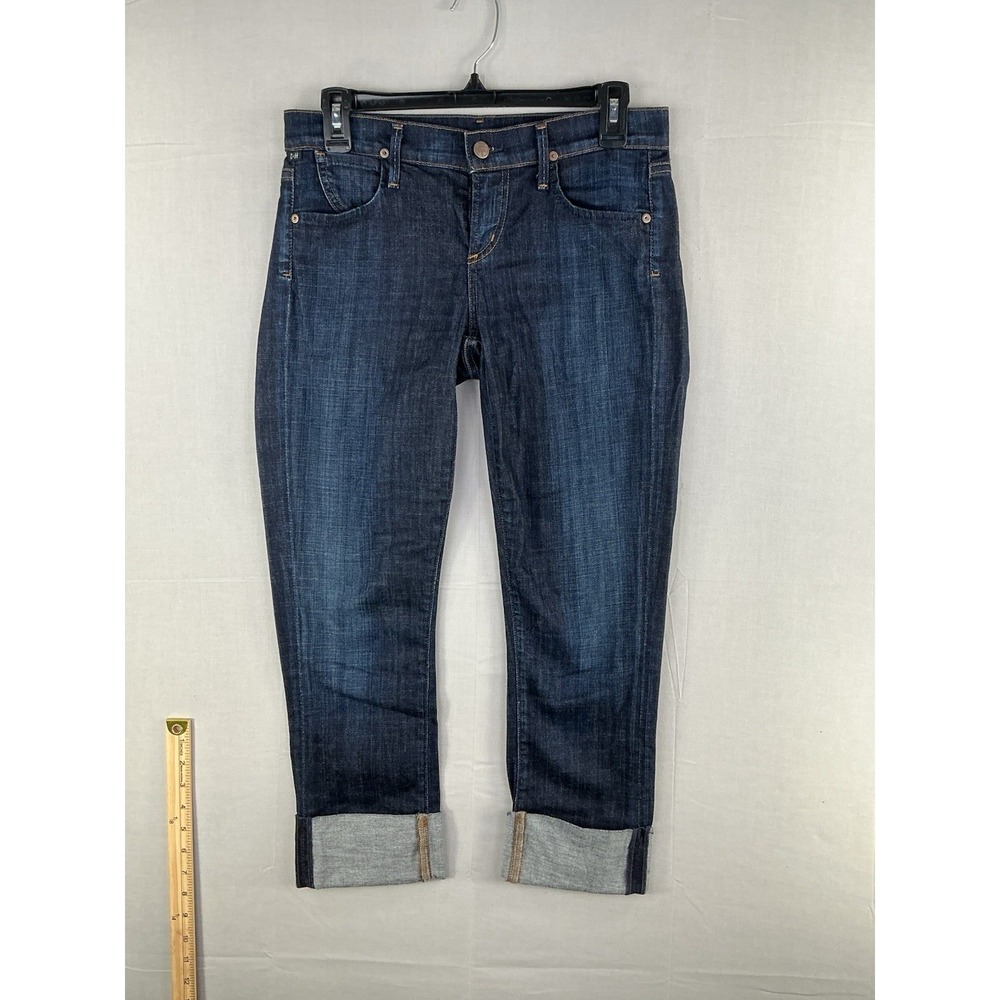 Citizens of Humanity Women's Jeans‎ Size 26 Dark Blue Stretch Denim Cuffed Hem